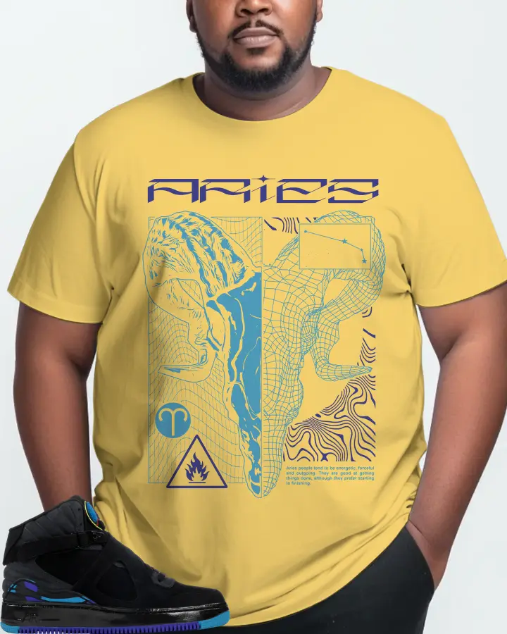 Jordan AJF 8 Sneaker Matching Yellow T-Shirt (ARIES) - View 10