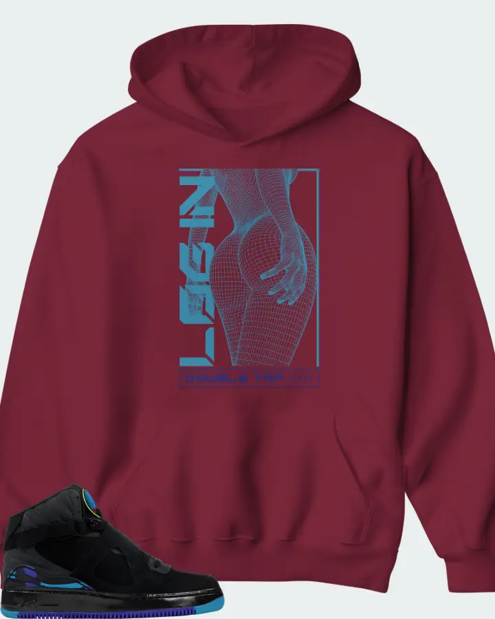 Hoodie in Maroon