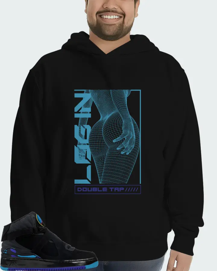Jordan AJF 8 Sneaker Matching Black Hoodie (LOGIN) - View 6