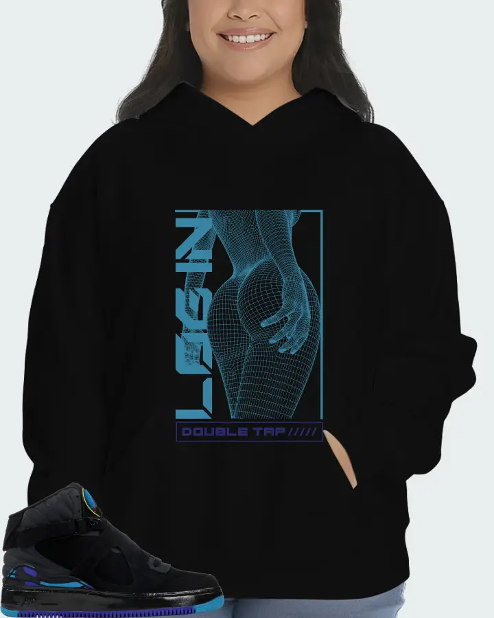 Jordan AJF 8 Sneaker Matching Black Hoodie (LOGIN) - View 7