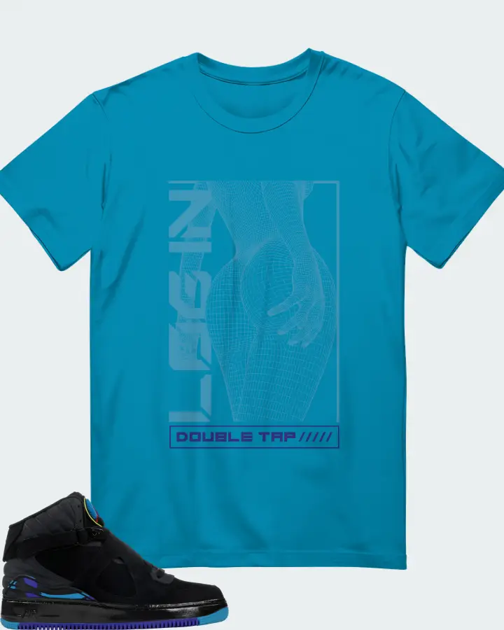 Jordan AJF 8 Sneaker Matching Aqua T-Shirt (LOGIN) - View 1