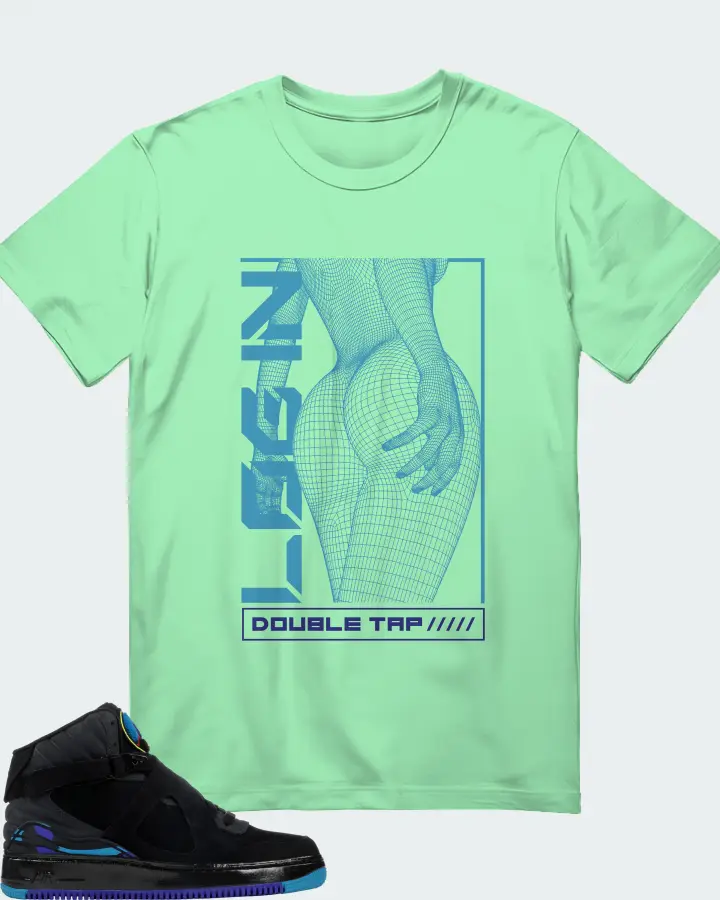 Jordan AJF 8 Sneaker Matching Fresh Mint T-Shirt (LOGIN) - View 1