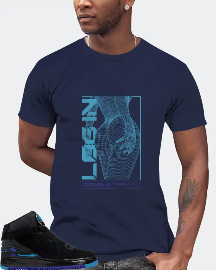 Jordan AJF 8 Sneaker Matching Navy T-Shirt (LOGIN) - View 2