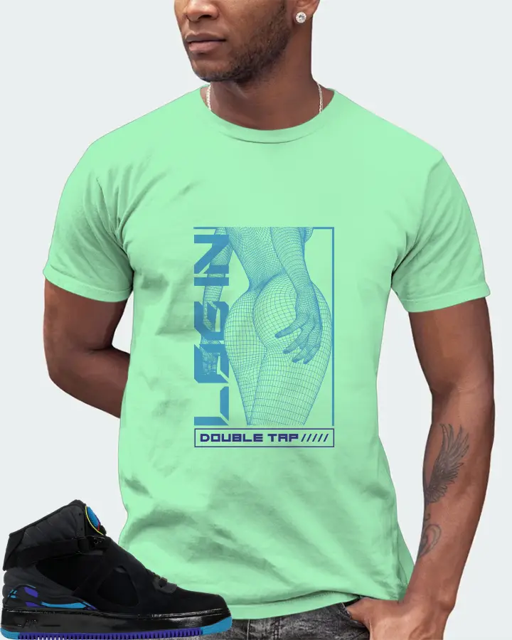 Jordan AJF 8 Sneaker Matching Fresh Mint T-Shirt (LOGIN) - View 2