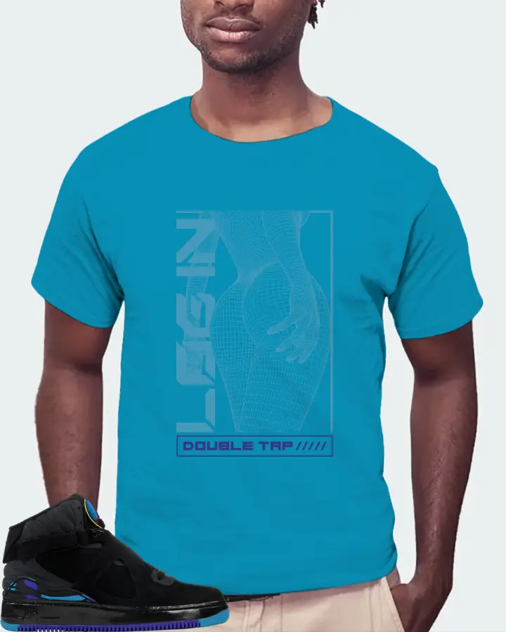 Jordan AJF 8 Sneaker Matching Aqua T-Shirt (LOGIN) - View 4