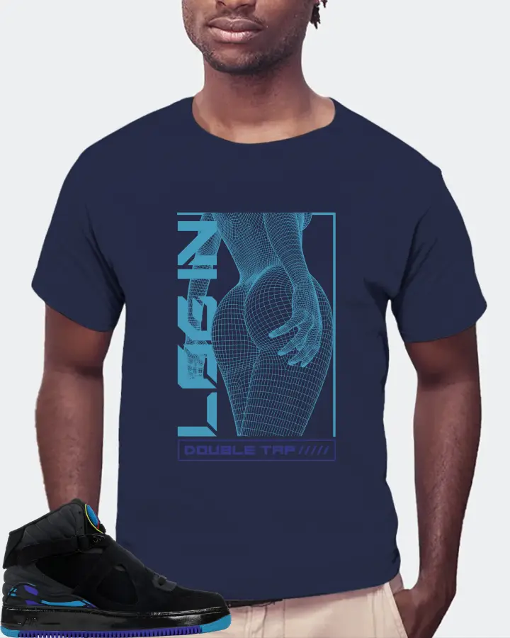 Jordan AJF 8 Sneaker Matching Navy T-Shirt (LOGIN) - View 4