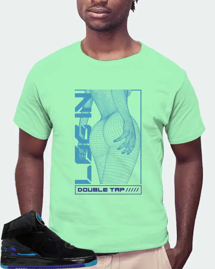 Jordan AJF 8 Sneaker Matching Fresh Mint T-Shirt (LOGIN) - View 4