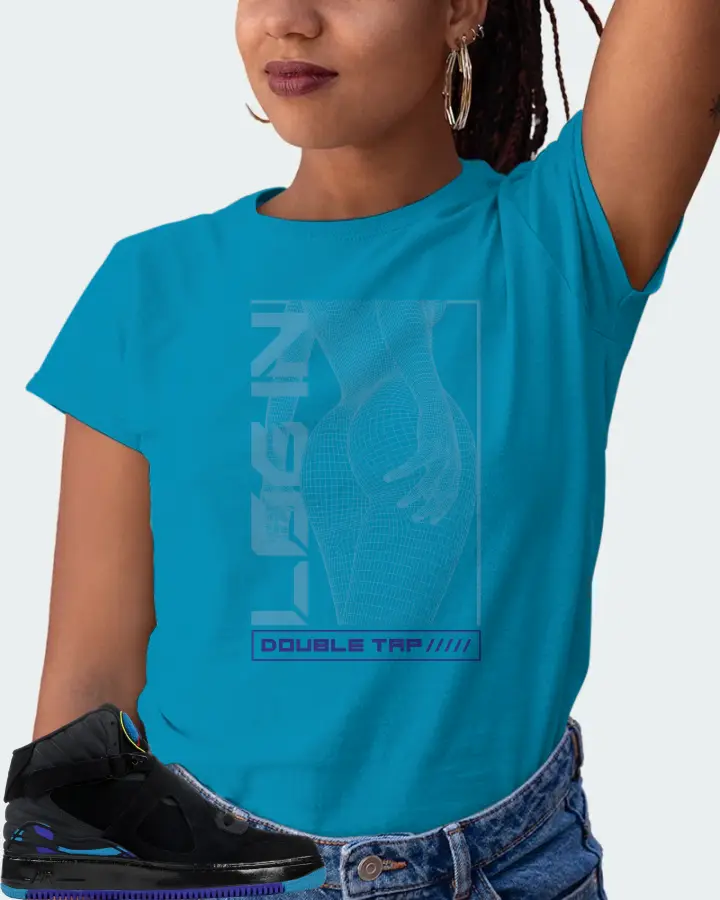 Jordan AJF 8 Sneaker Matching Aqua T-Shirt (LOGIN) - View 5
