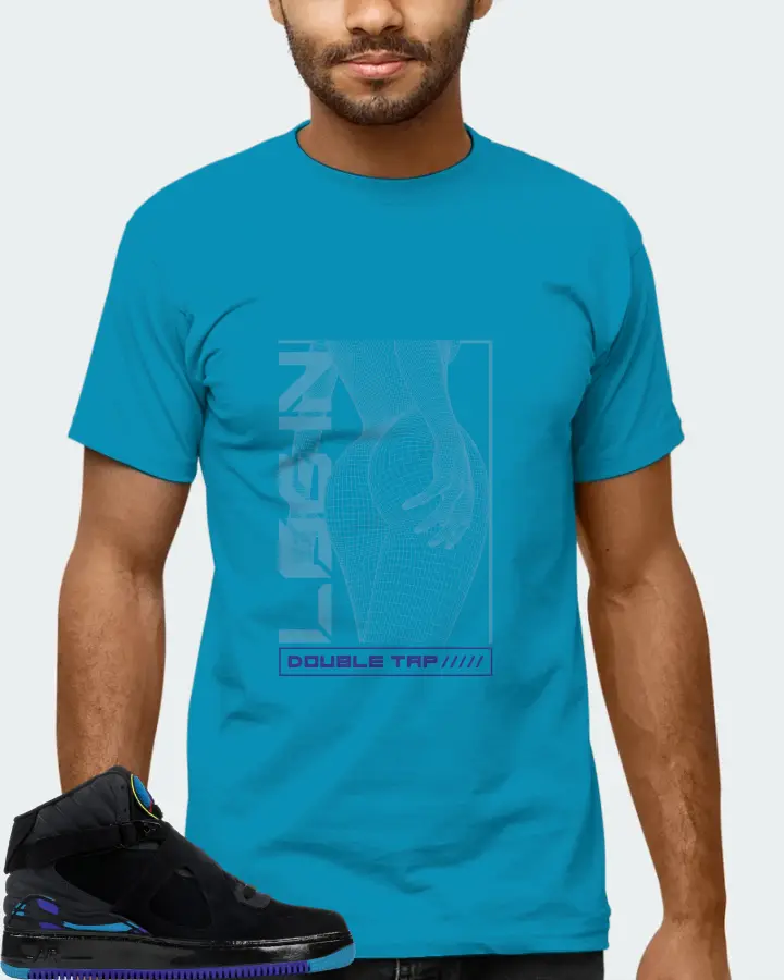 Jordan AJF 8 Sneaker Matching Aqua T-Shirt (LOGIN) - View 6