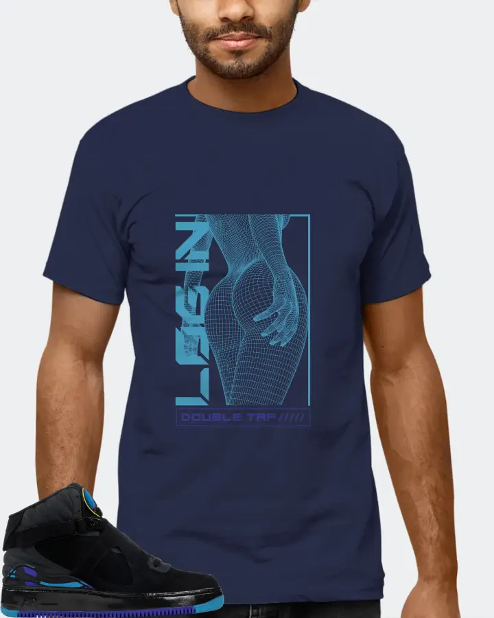 Jordan AJF 8 Sneaker Matching Navy T-Shirt (LOGIN) - View 6