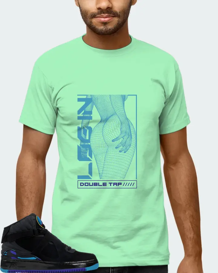 Jordan AJF 8 Sneaker Matching Fresh Mint T-Shirt (LOGIN) - View 6