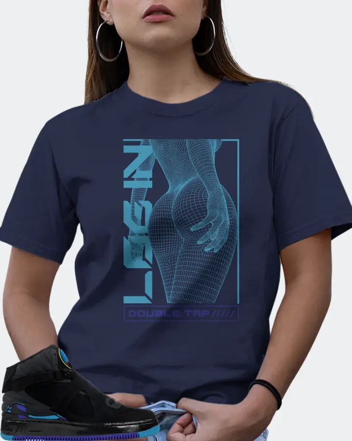 Jordan AJF 8 Sneaker Matching Navy T-Shirt (LOGIN) - View 7