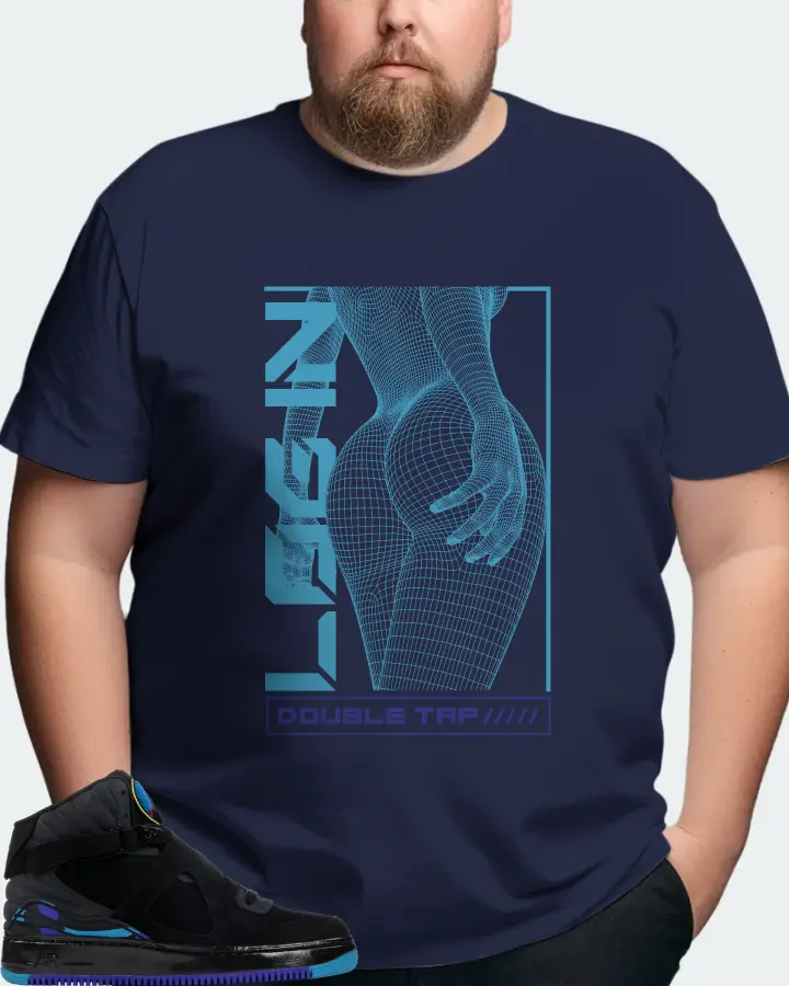 Jordan AJF 8 Sneaker Matching Navy T-Shirt (LOGIN) - View 8