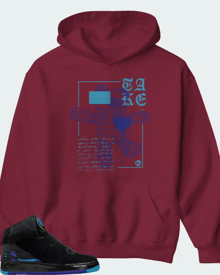 Hoodie in Maroon