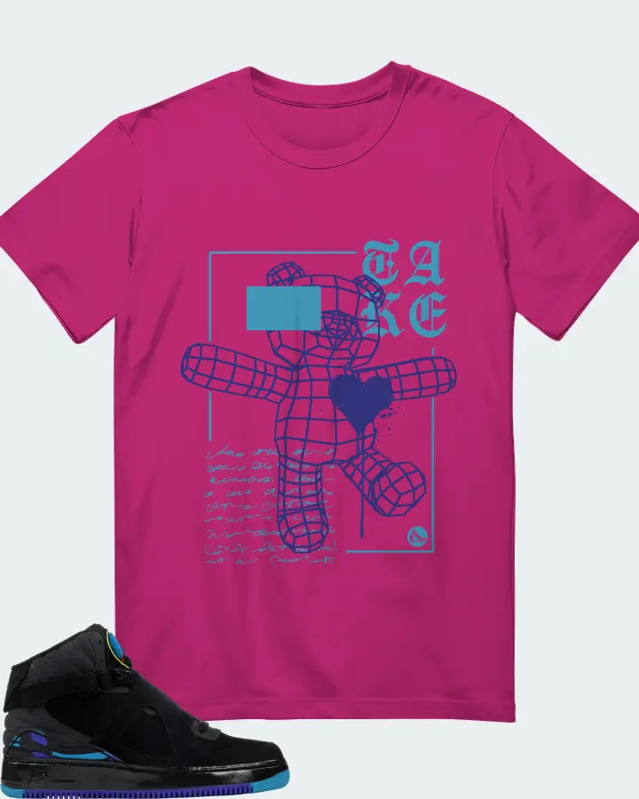 Jordan AJF 8 Sneaker Matching Berry T-Shirt (TAKE) - View 1