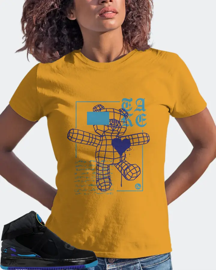 Jordan AJF 8 Sneaker Matching Mustard T-Shirt (TAKE) - View 3