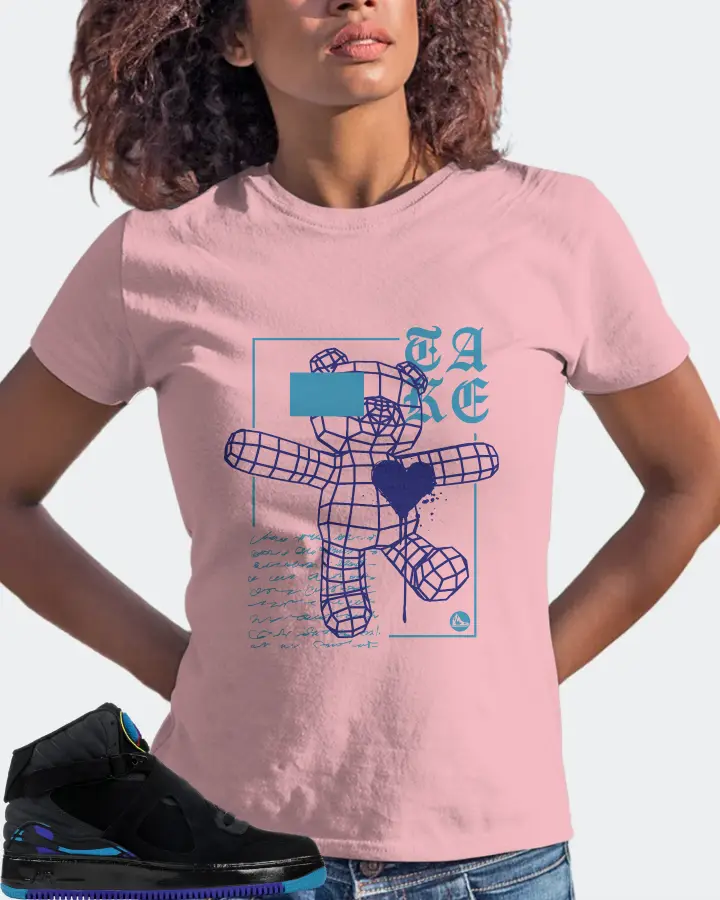 Jordan AJF 8 Sneaker Matching Pink T-Shirt (TAKE) - View 3