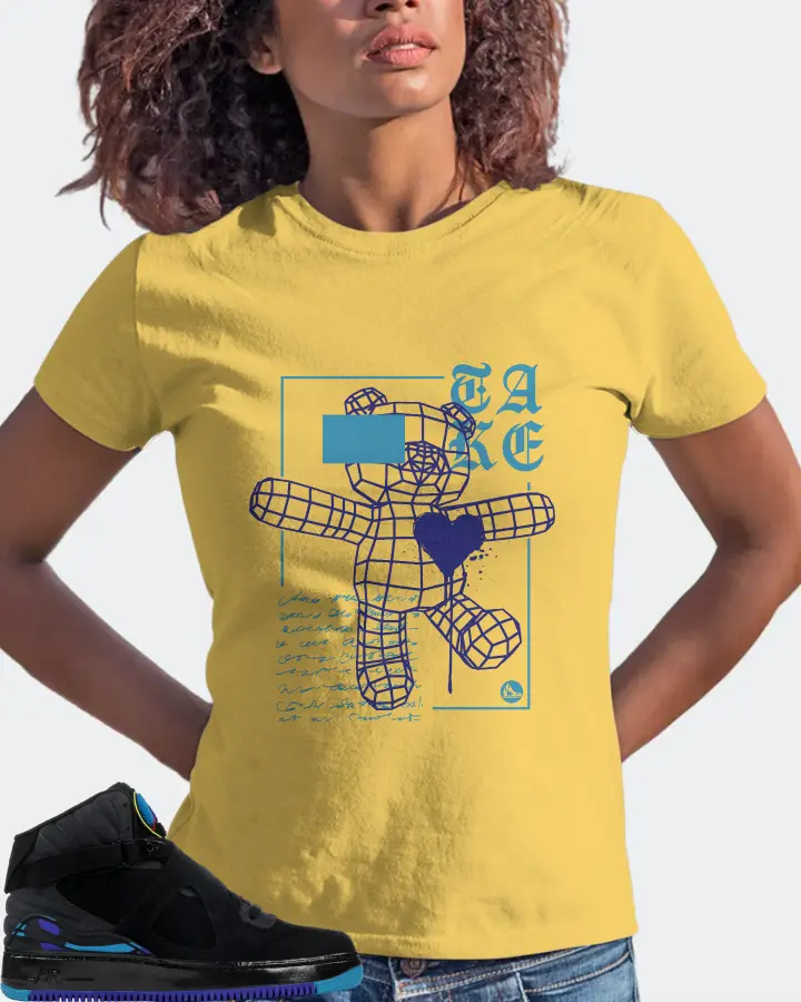 Jordan AJF 8 Sneaker Matching Yellow T-Shirt (TAKE) - View 3