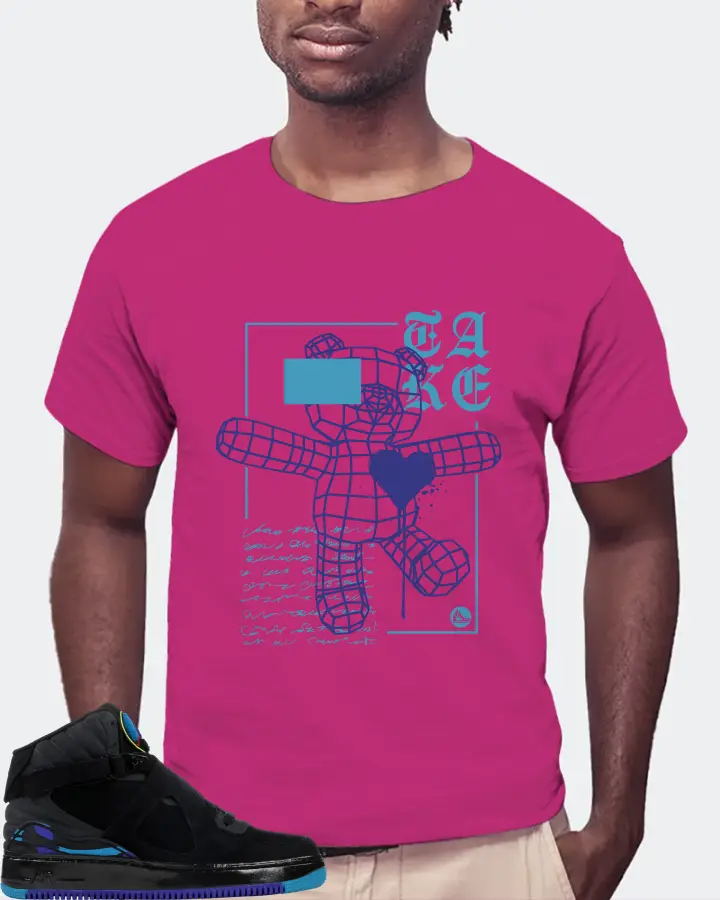 Jordan AJF 8 Sneaker Matching Berry T-Shirt (TAKE) - View 4