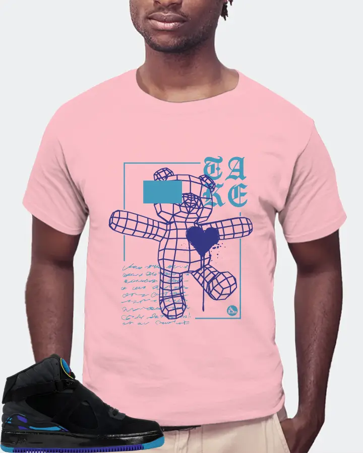 Jordan AJF 8 Sneaker Matching Pink T-Shirt (TAKE) - View 4