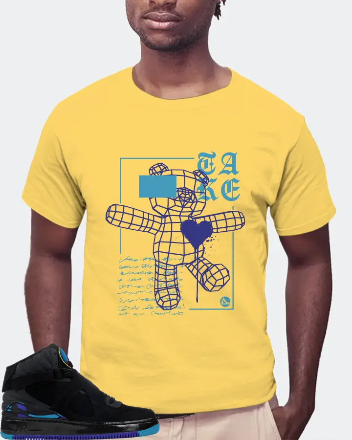 Jordan AJF 8 Sneaker Matching Yellow T-Shirt (TAKE) - View 4