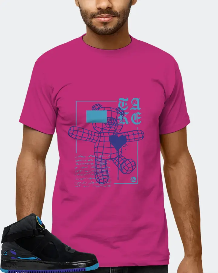 Jordan AJF 8 Sneaker Matching Berry T-Shirt (TAKE) - View 6