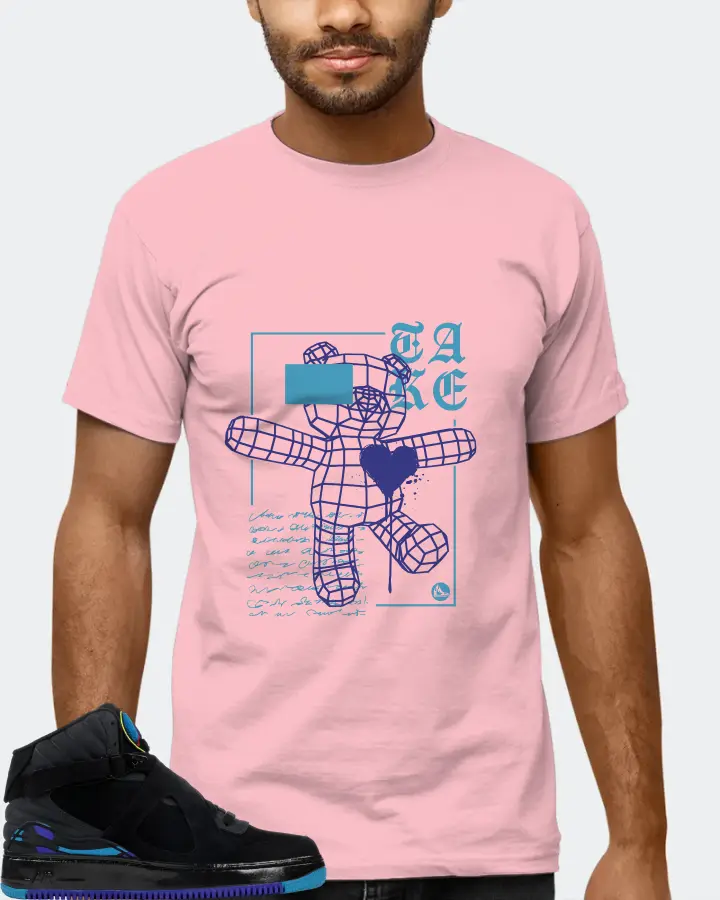 Jordan AJF 8 Sneaker Matching Pink T-Shirt (TAKE) - View 6