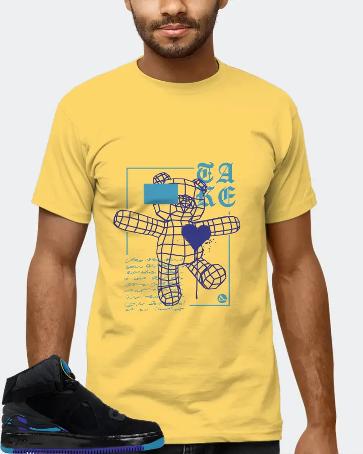 Jordan AJF 8 Sneaker Matching Yellow T-Shirt (TAKE) - View 6