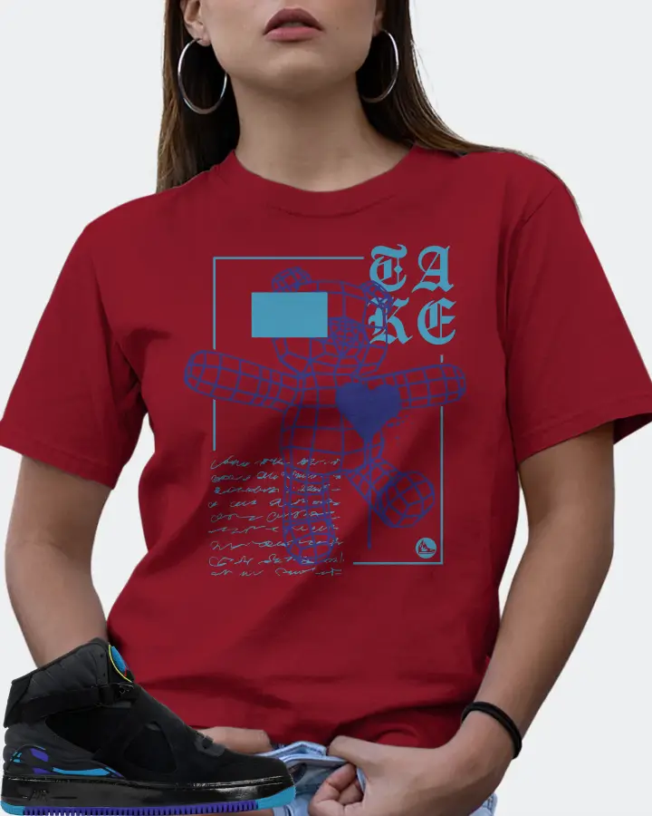 Jordan AJF 8 Sneaker Matching Cardinal T-Shirt (TAKE) - View 7