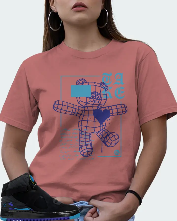 Jordan AJF 8 Sneaker Matching Mauve T-Shirt (TAKE) - View 7