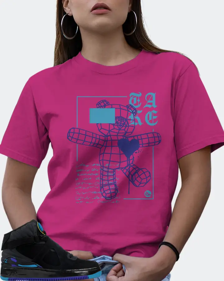 Jordan AJF 8 Sneaker Matching Berry T-Shirt (TAKE) - View 7