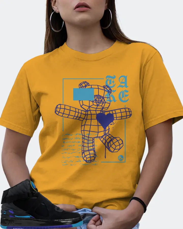 Jordan AJF 8 Sneaker Matching Mustard T-Shirt (TAKE) - View 7