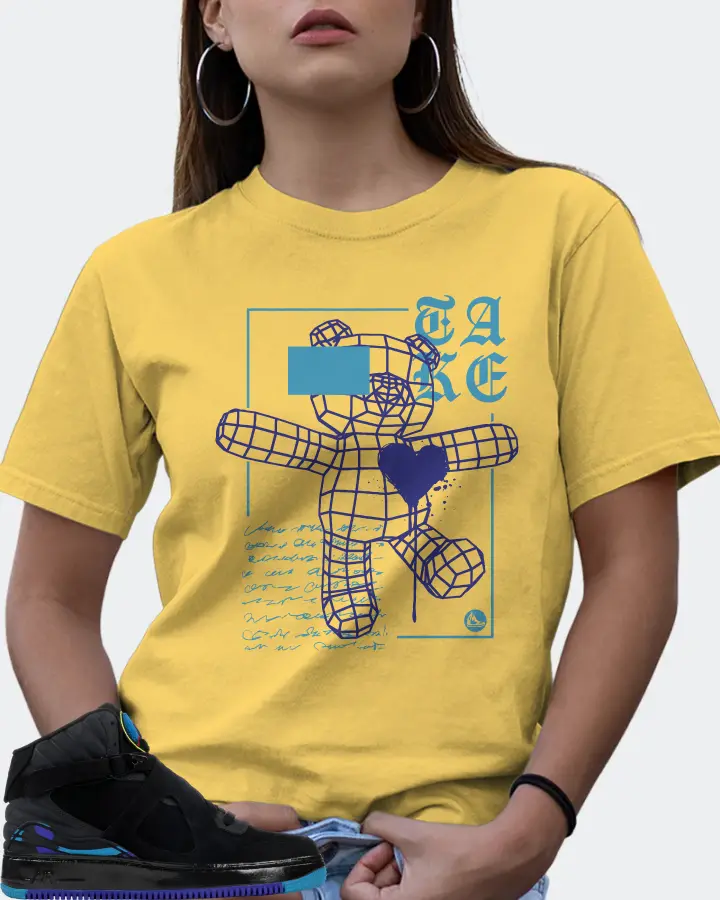 Jordan AJF 8 Sneaker Matching Yellow T-Shirt (TAKE) - View 7