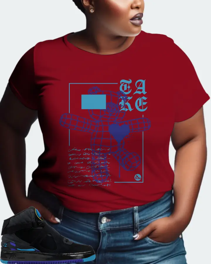 Jordan AJF 8 Sneaker Matching Cardinal T-Shirt (TAKE) - View 9