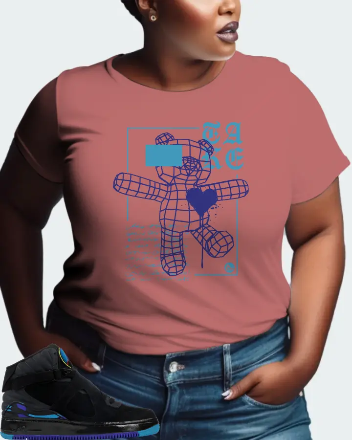 Jordan AJF 8 Sneaker Matching Mauve T-Shirt (TAKE) - View 9