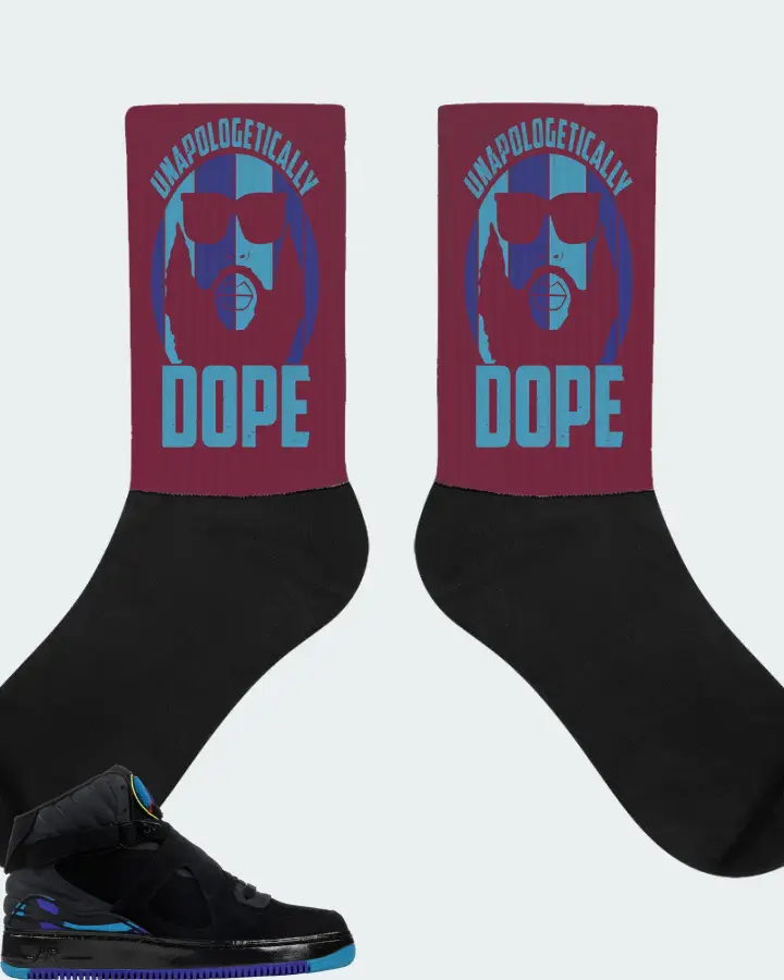 Jordan AJF 8 Sneaker Matching Maroon Socks - UNAPOLOGETICALLY DOPE Man