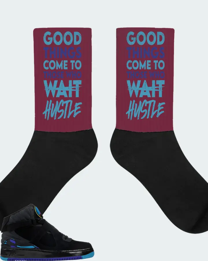 Jordan AJF 8 Sneaker Matching Maroon Socks - Good Things Come