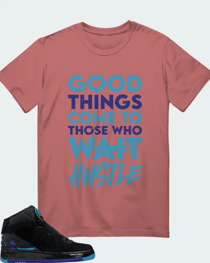 Jordan AJF 8 Sneaker Matching Mauve T-Shirt - Good Things Come