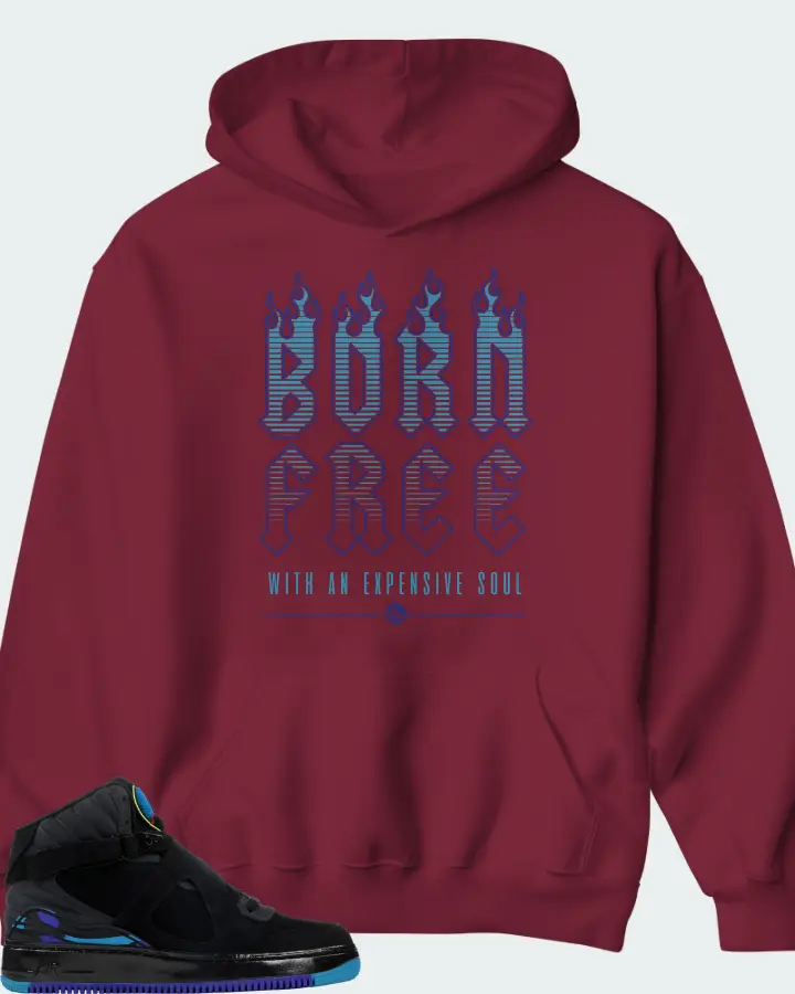 Hoodie in Maroon