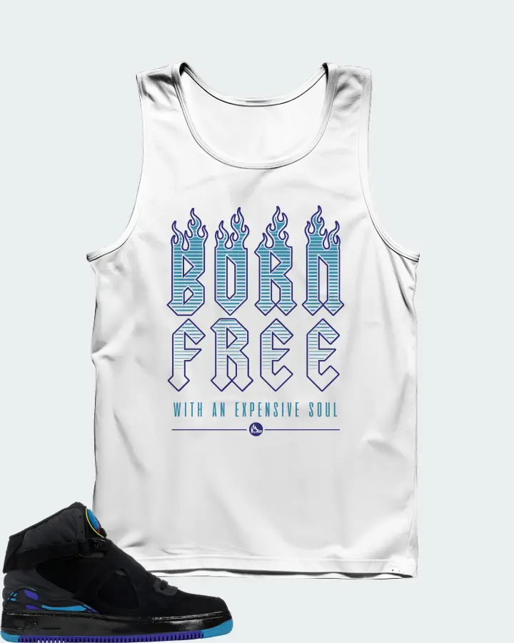 Jordan AJF 8 Sneaker Matching White Tank Top (Born Free) - View 1