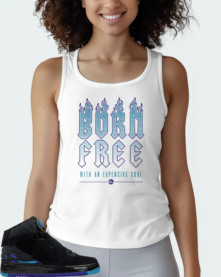 Jordan AJF 8 Sneaker Matching White Tank Top (Born Free) - View 3
