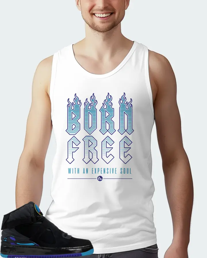 Jordan AJF 8 Sneaker Matching White Tank Top (Born Free) - View 4