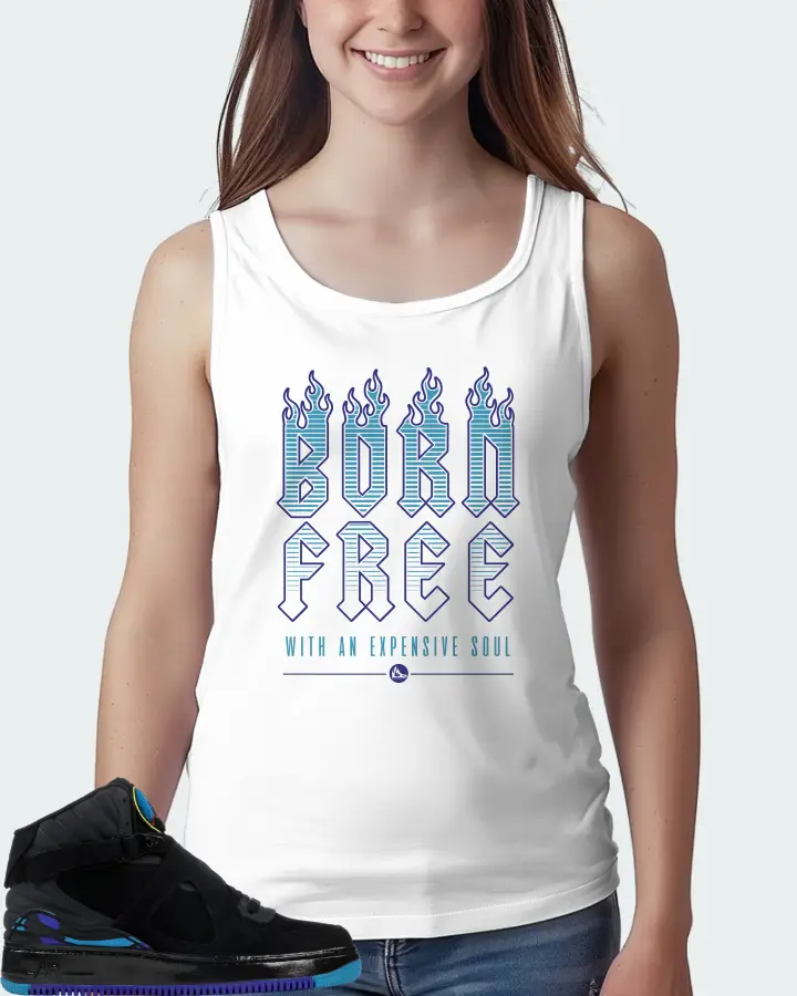 Jordan AJF 8 Sneaker Matching White Tank Top (Born Free) - View 5
