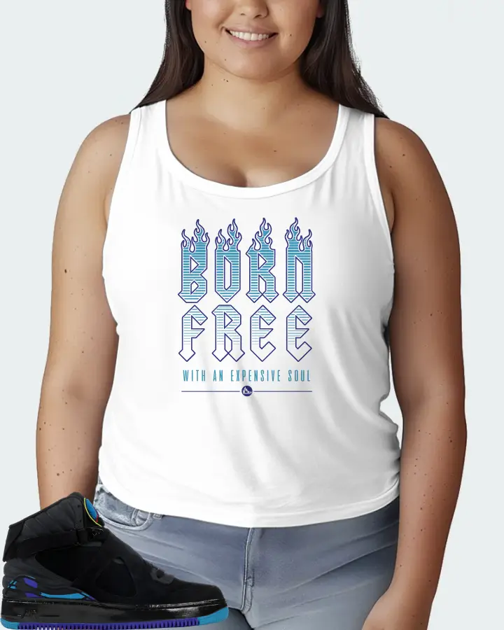 Jordan AJF 8 Sneaker Matching White Tank Top (Born Free) - View 7