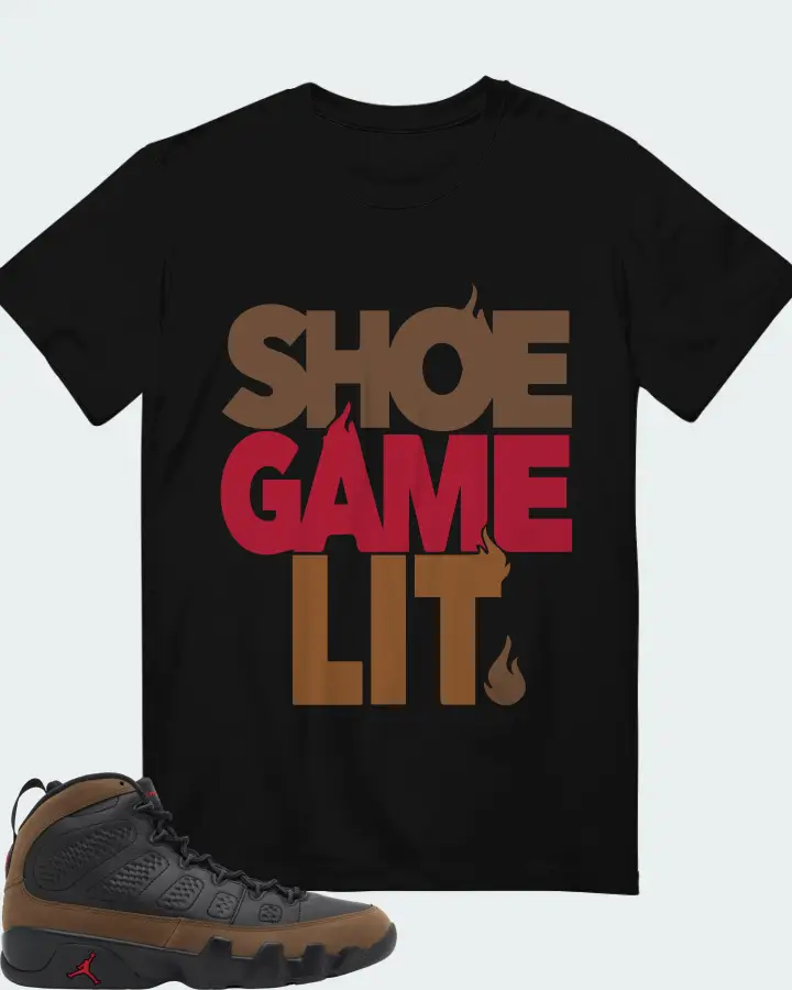 Air Jordan 9 Olive matching t-shirt