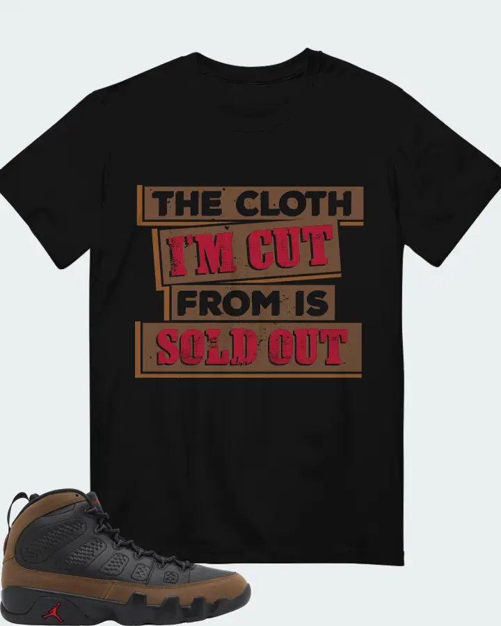 Air Jordan 9  Olive  matching t-shirt