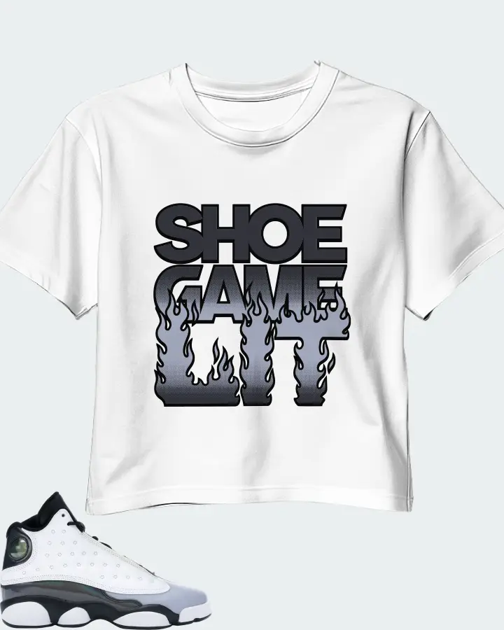 Jordan 13 Retro Sneaker Matching White Crop Top - Shoe Game Lit Refreshed