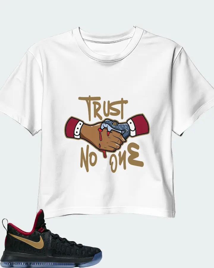 Nike KD 9 Sneaker Matching White Crop Top - Trust No One
