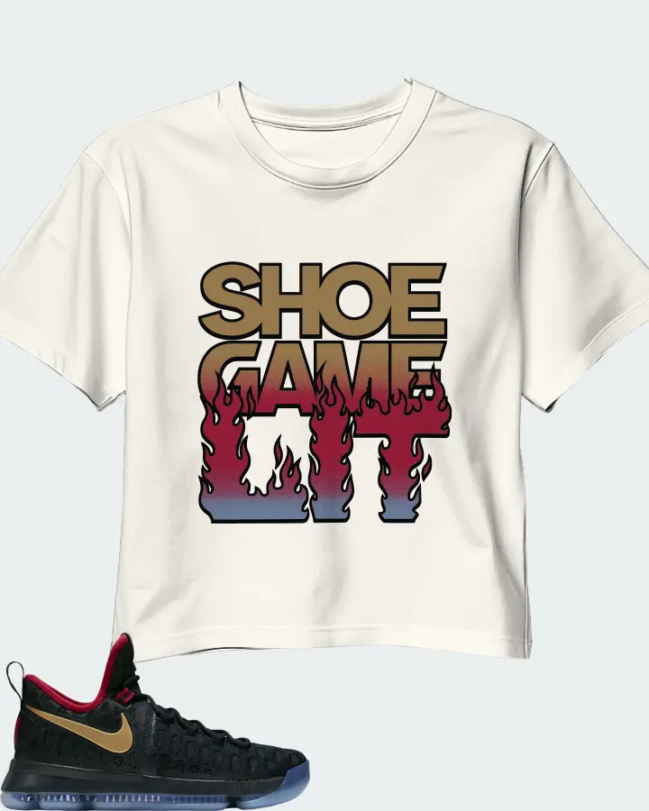 Nike KD 9 Sneaker Matching Ecru White Crop Top - Shoe Game Lit Refreshed