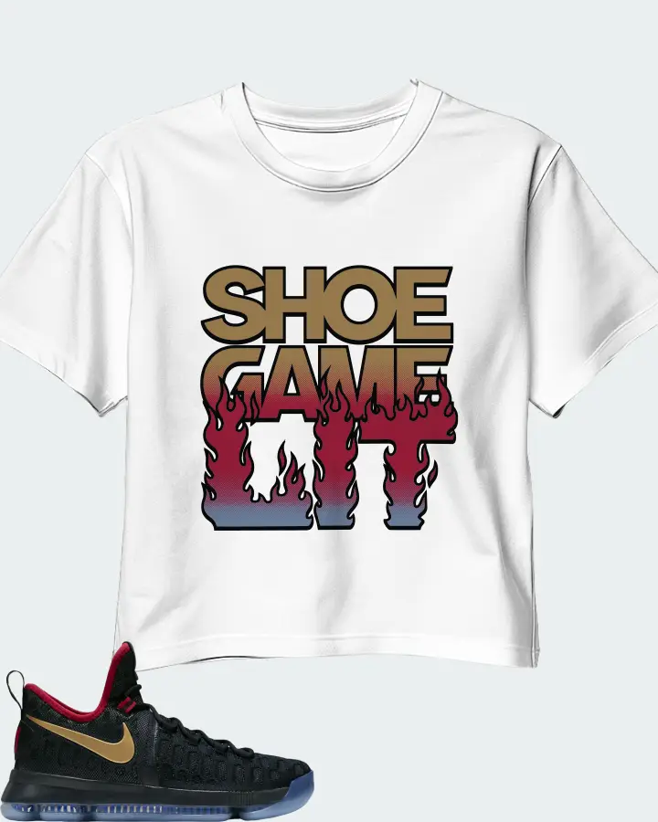 Nike KD 9 Sneaker Matching White Crop Top - Shoe Game Lit Refreshed